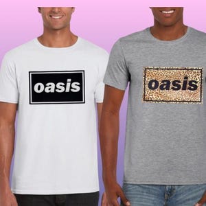 Mens Oasis inspired Personalised Concert TShirt Oasis Band