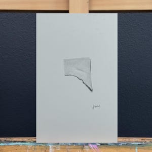 Paper #1, Original Graphite Drawing by Jennifer Parisi, 7 x 11 inches | Graphite on Paper | Created: 2019
