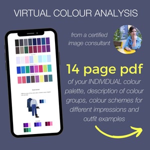 Virtual Colour Analysis with Personalised Palette and Recommendations from Professional Personal Stylist
