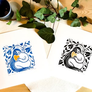 Linocut LOVE series The Muses, 20x20cm