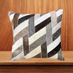 Funda de almohada 100 % de cuero hecha a mano\Funda de piel de vaca hecha a mano\Cojín con patchwork Navajo - Envío gratuito a todo el mundo MCC-1-2-3 y 4