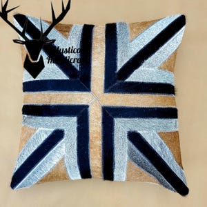 Handmade Cowhide Pillow Cover: Unique Home Decor