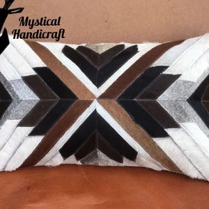 Handmade by 14x22 rastic Pillow Handmade cowhide lumber cover ,MC-6#