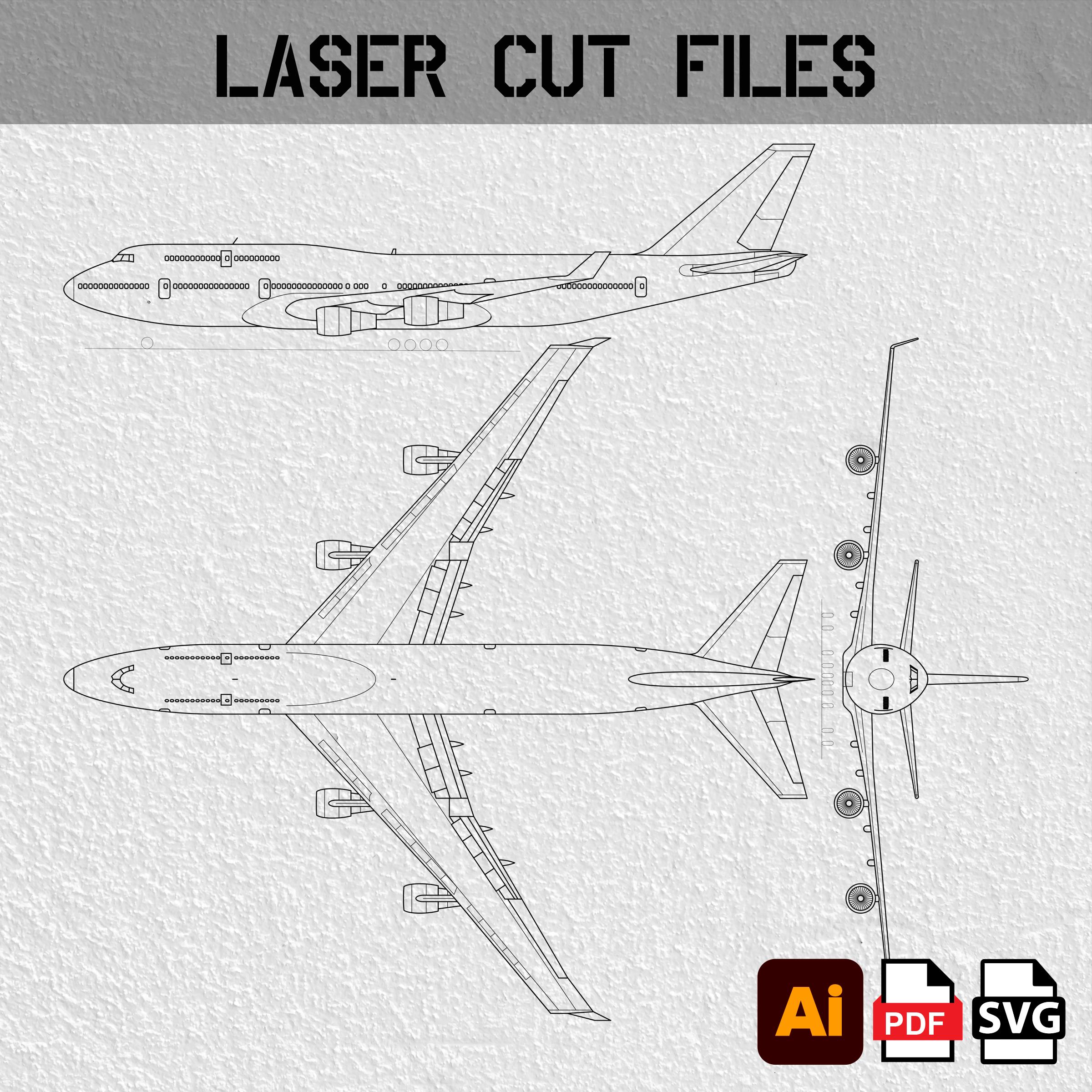 Boeing 747-400 Aircraft Vector File (SVG, AI, PDF) – Vector Design