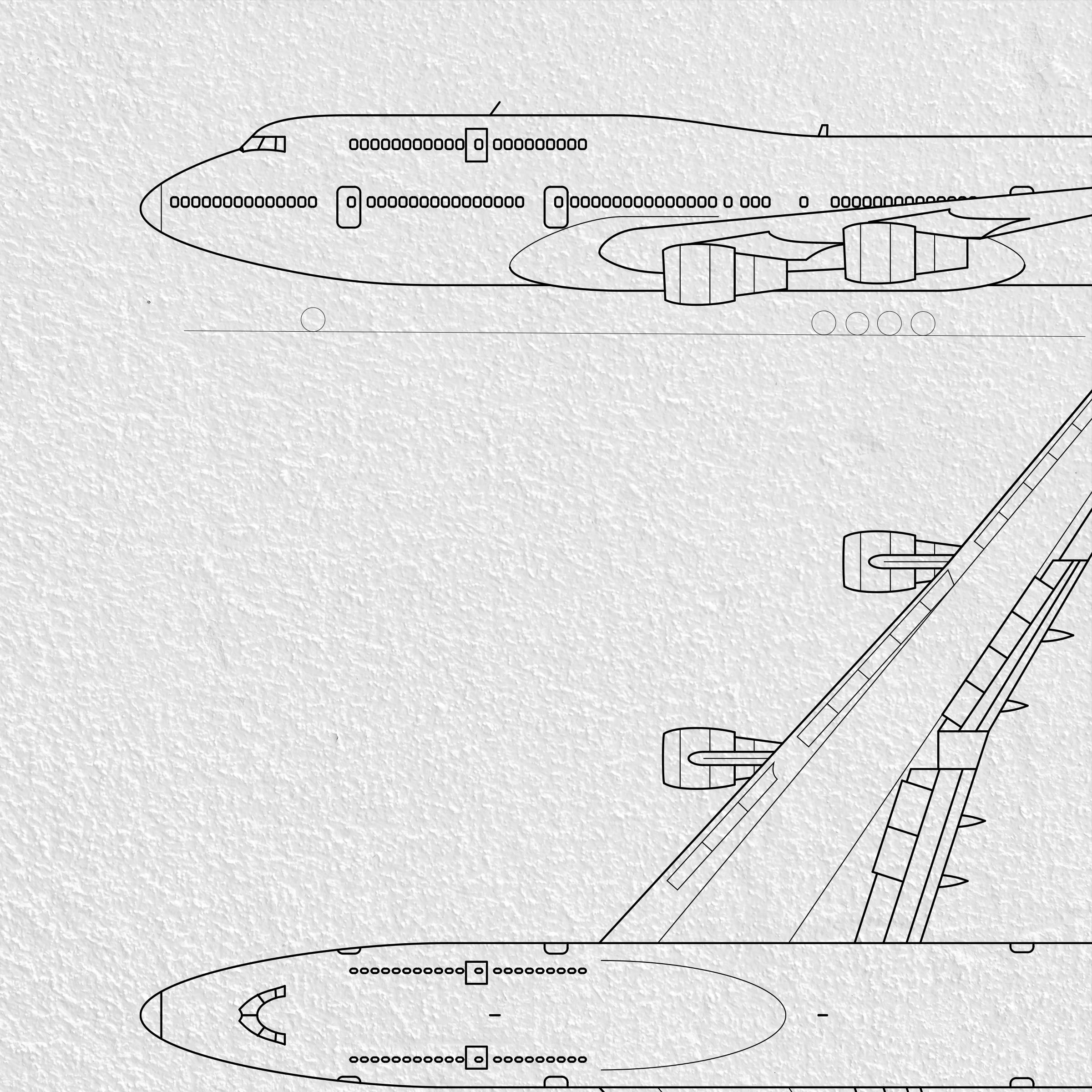Boeing 747-400 Aircraft Vector File (SVG, AI, PDF) – Vector Design
