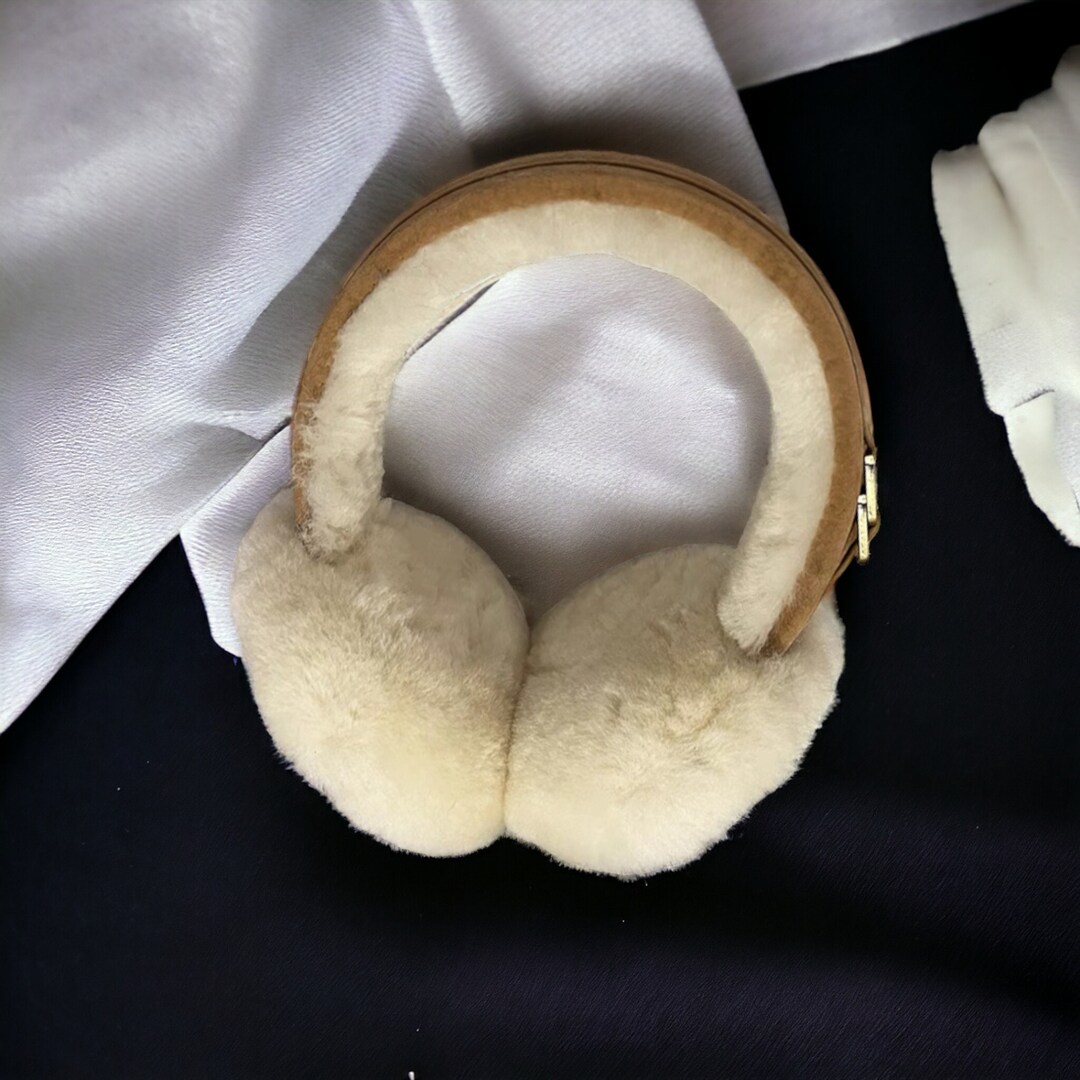Women's Shearling Ear Muffs ladies Sheepskin Fur Earmuffs Etsy