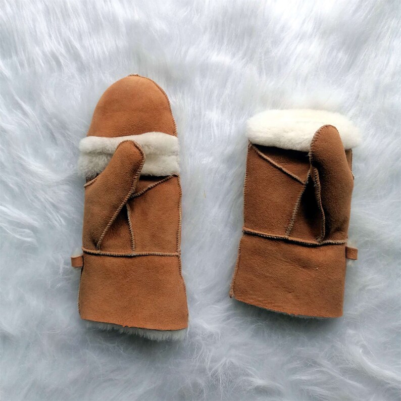 Womens Sheepskin Mittens ladies Fingerless Mittens australia Wool