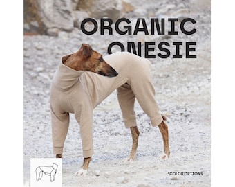 Body in cotone biologico per levriero, whippet, galgo, salutaki, lurcher...