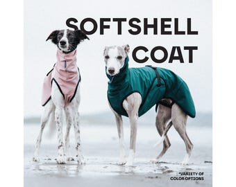 Softshell Coat with Leash Zipper Opening for Sighthounds - Windproof