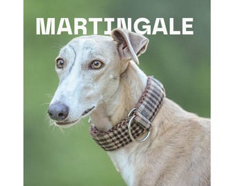 Martingale Collar for Sighthounds - Cotton Herringbone