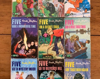 Famous Five Books Series by Enid Blyton in vintage paperback editions
