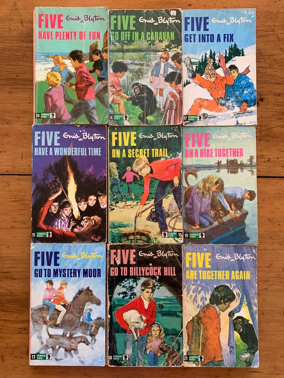 Famous Five Books Series by Enid Blyton in vintage paperback editions