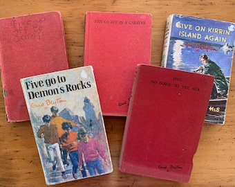 Famous Five vintage hardcover books by Enid Blyton