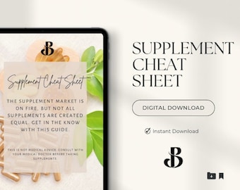 Supplement Cheat Sheet