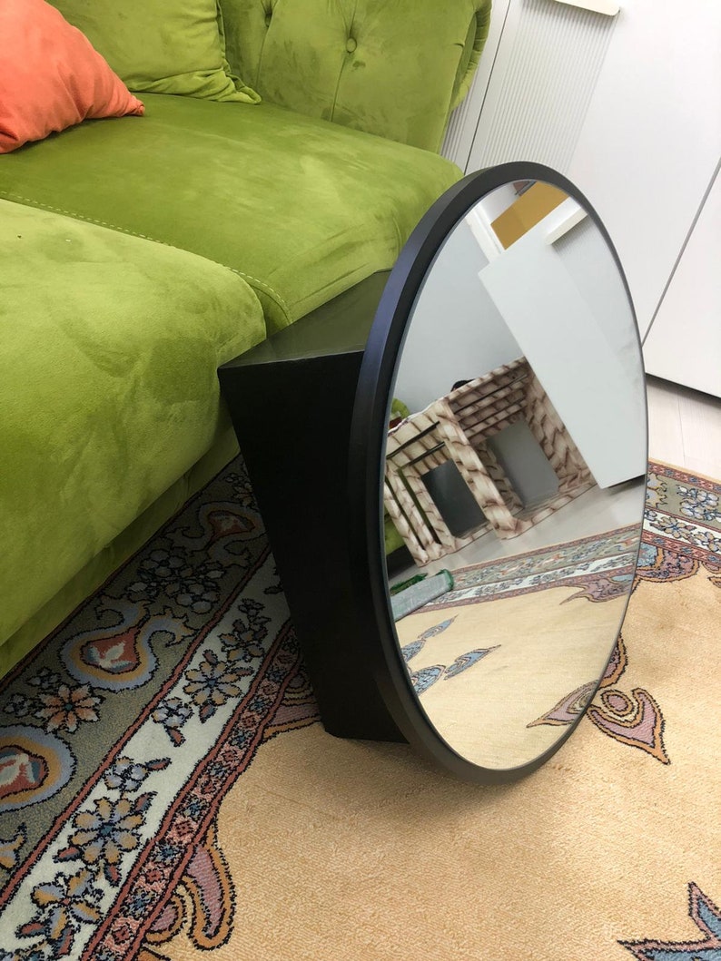 Round Mirror With Bathroom Cabinet Wall Mounted Mirror With - Etsy UK
