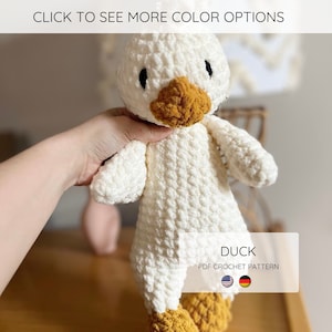 Duck Crochet Pattern Amigrumi Duck For Toddlers Duck Plush Crochet Duck Pattern Lovey
