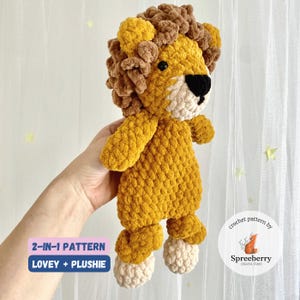 Lion Crochet Pattern Crochet Lion Snuggler Pattern Amigurumi Lion Crochet Baby Toy Pattern Lion Lovey
