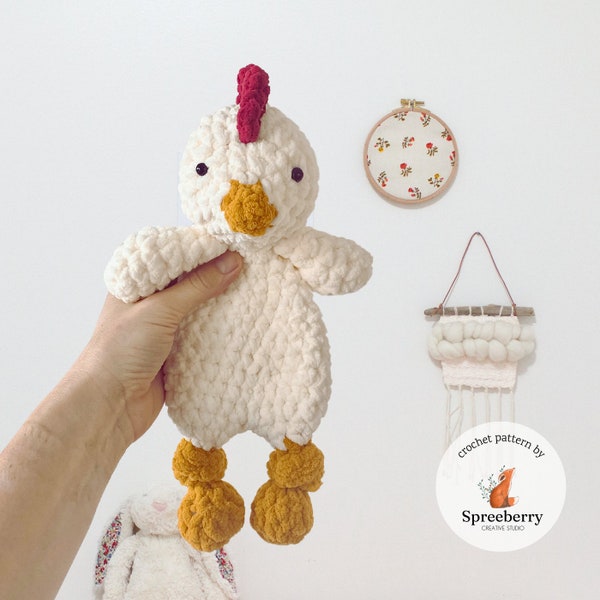 Chicken Crochet Pattern Chicken Amigurumi Baby Toy Pattern Chicken Snuggler