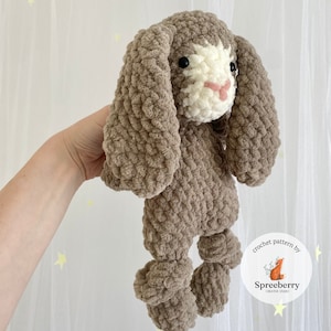 Little bunny crochet pattern | Bunny crochet snuggler pattern | Bunny knotted legs lovey |  Plush bunny crochet pattern