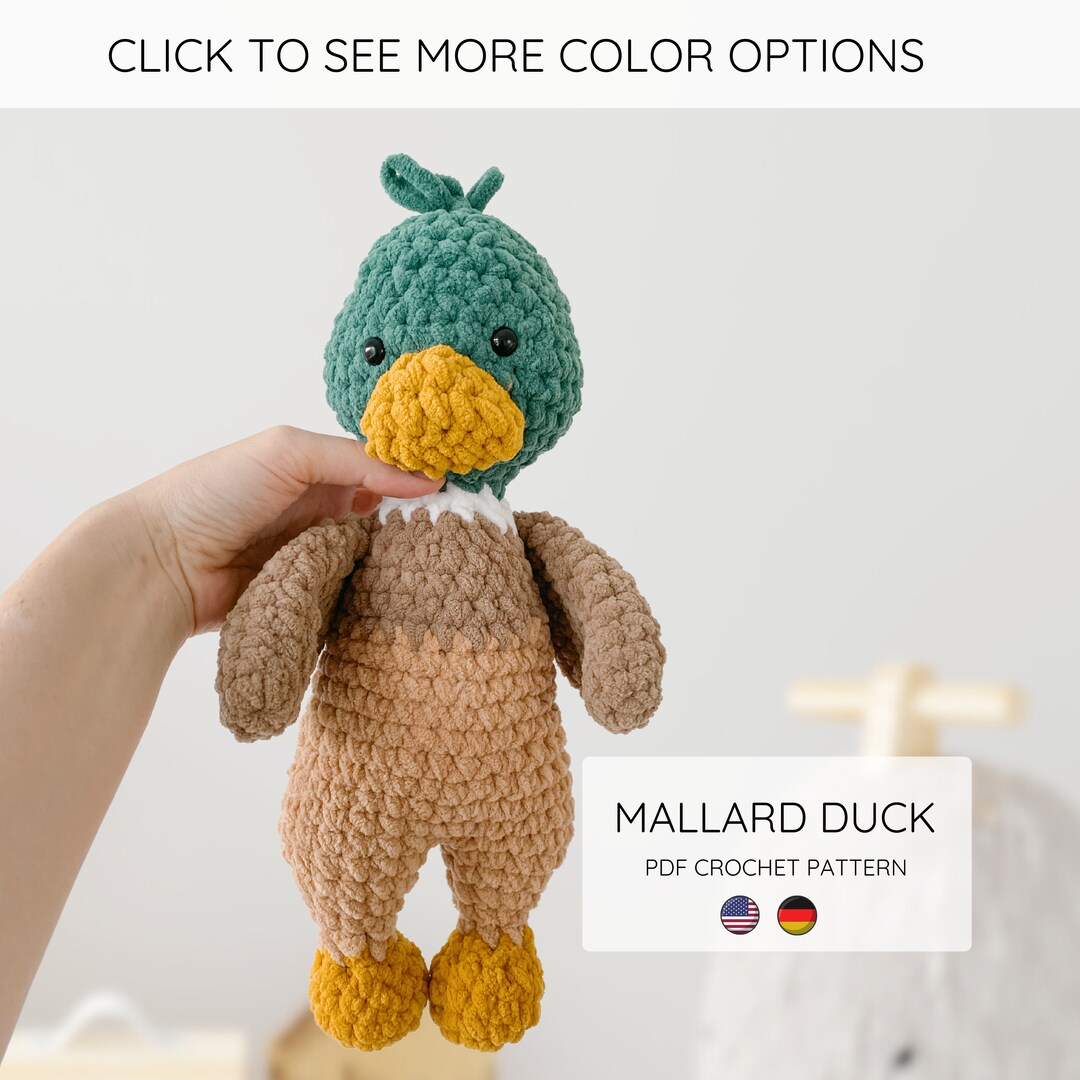 Mallard Duck Crochet Pattern Duck Crochet Pattern Plush Toy Etsy