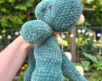 Dinosaur Crochet Pattern, Plushie Crochet Toy, PDF file with full video tutorial