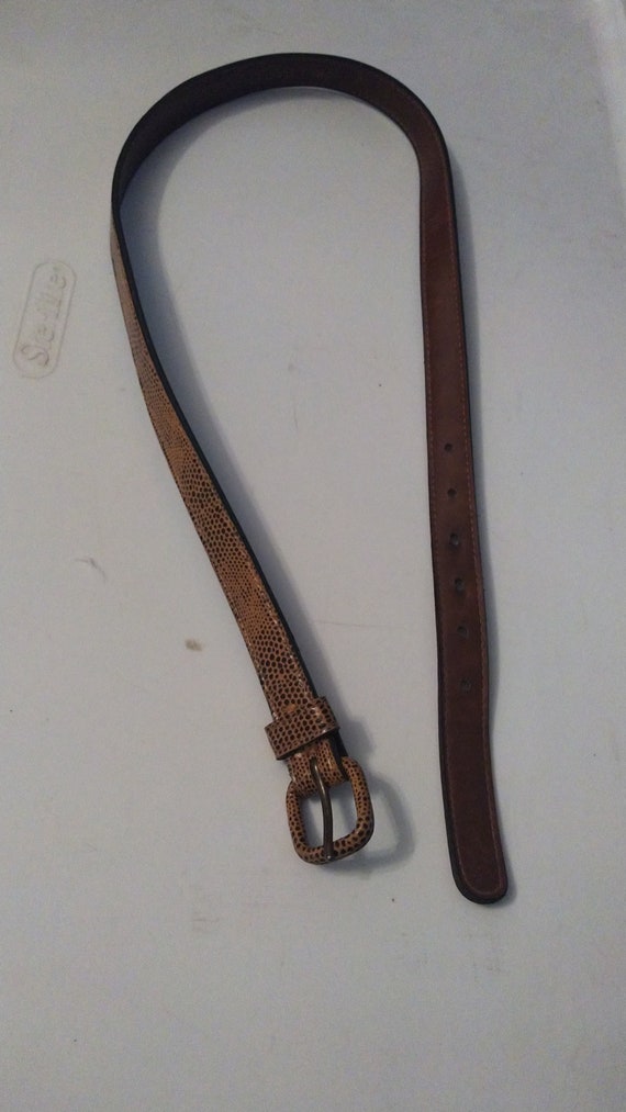 Garay thin Leopard Print Leather Belt Small Cinch 