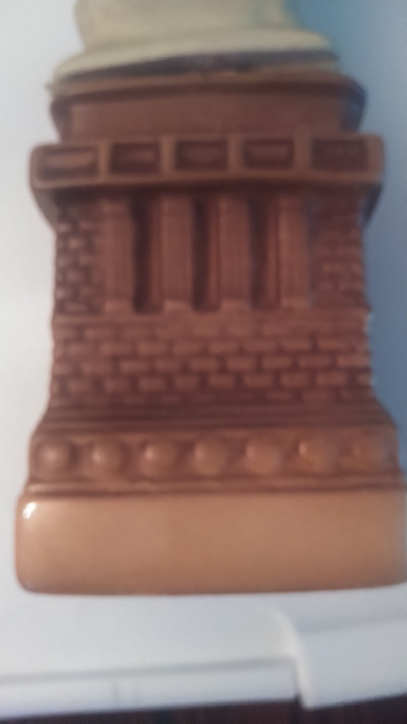 1985 Statue of Liberty Jim Beam Decanter Ceramic Vintage EMPTY Etsy