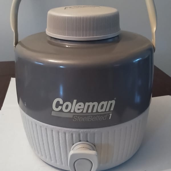 Vintage Coleman SteelBelted 1 Gallon Camping Cooler Water Dispenser Jug