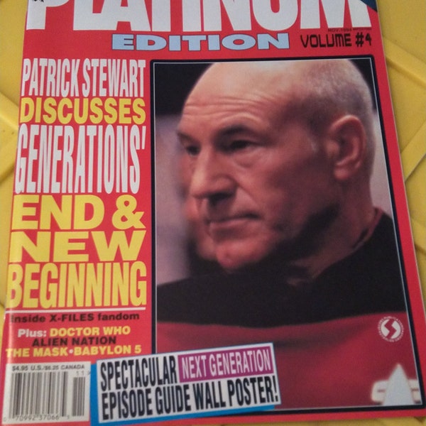 Starlog Platinum Edition Volume #4 Magazine Star Trek Next Generation Wall Poster Vintage 90s