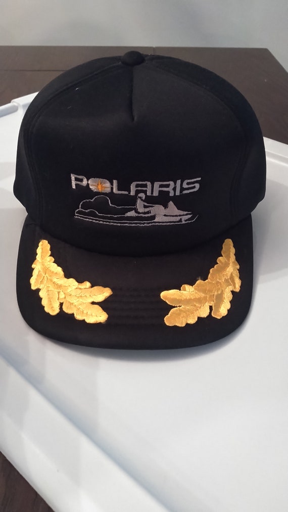 Vintage Polaris Snowmobile Snapback Trucker Hat Ca