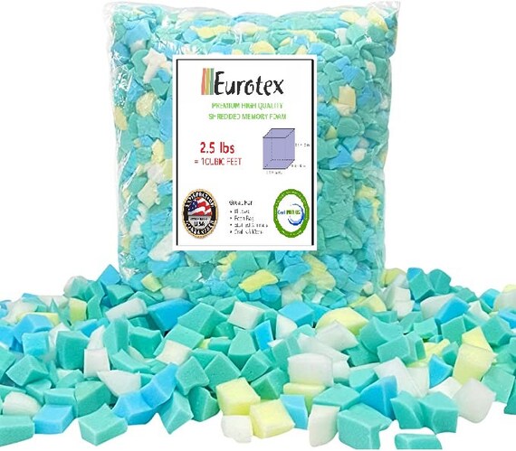 Eurotex Bean Bag Filler Shredded Memory Foam for Pillow Stuffing