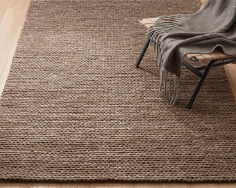 Eurotex Artisan Handicraft traditionnel Knit Pull Tapis pour le salon, la chambre et la salle d’étude