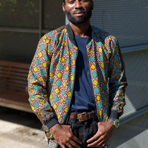 Bomber jacket in wax fabric