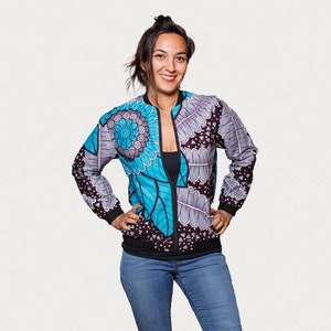 Bomber jacket in wax fabric