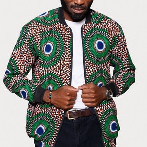 Reversible bomber jacket in wax fabric