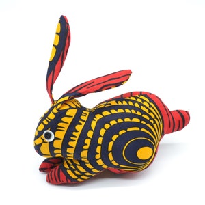 Plush rabbit fabric wax