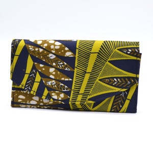 Portefeuille en tissu wax