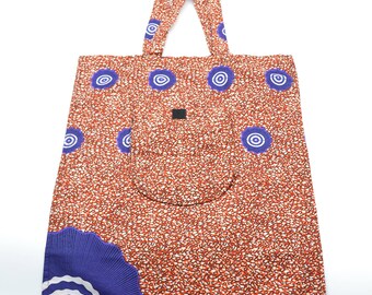 Tote bag in wax fabric