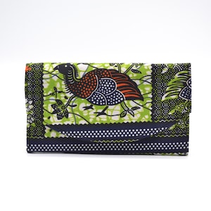 Wallet in wax fabric
