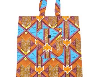 Tote bag in wax fabric