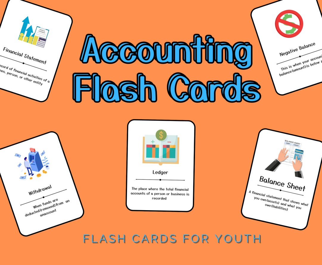 Flash Cardsaccounting Flash Card Alphabet25 Accounting Terms Etsy