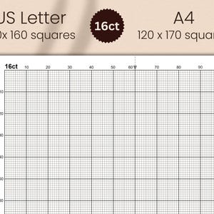 Graph Paper Bundle for Cross-stitch PDF (11 13 14 16 18 20-ct) - Etsy
