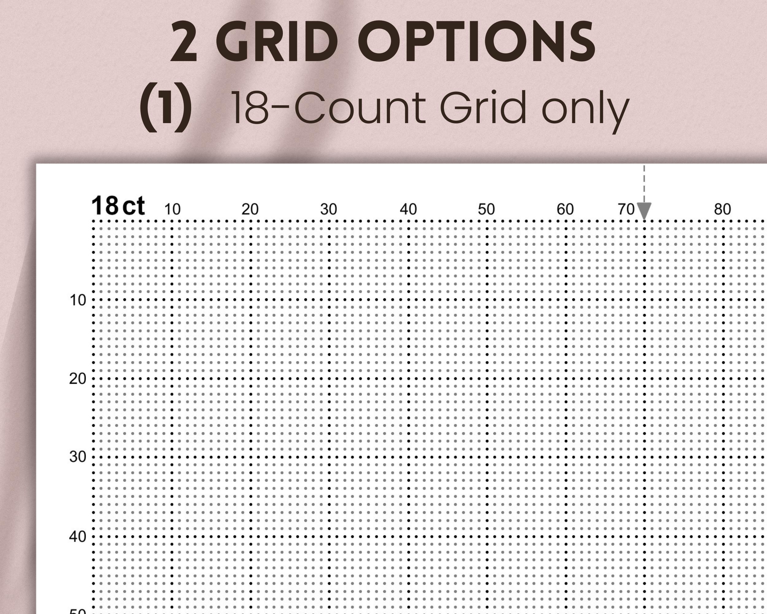 18-count Dot Grid Paper With Inch Grid (PDF, JPG, PNG) - Etsy
