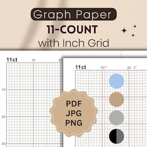 Papel cuadriculado de 11 unidades con cuadrícula en pulgadas (PDF, JPG, PNG)