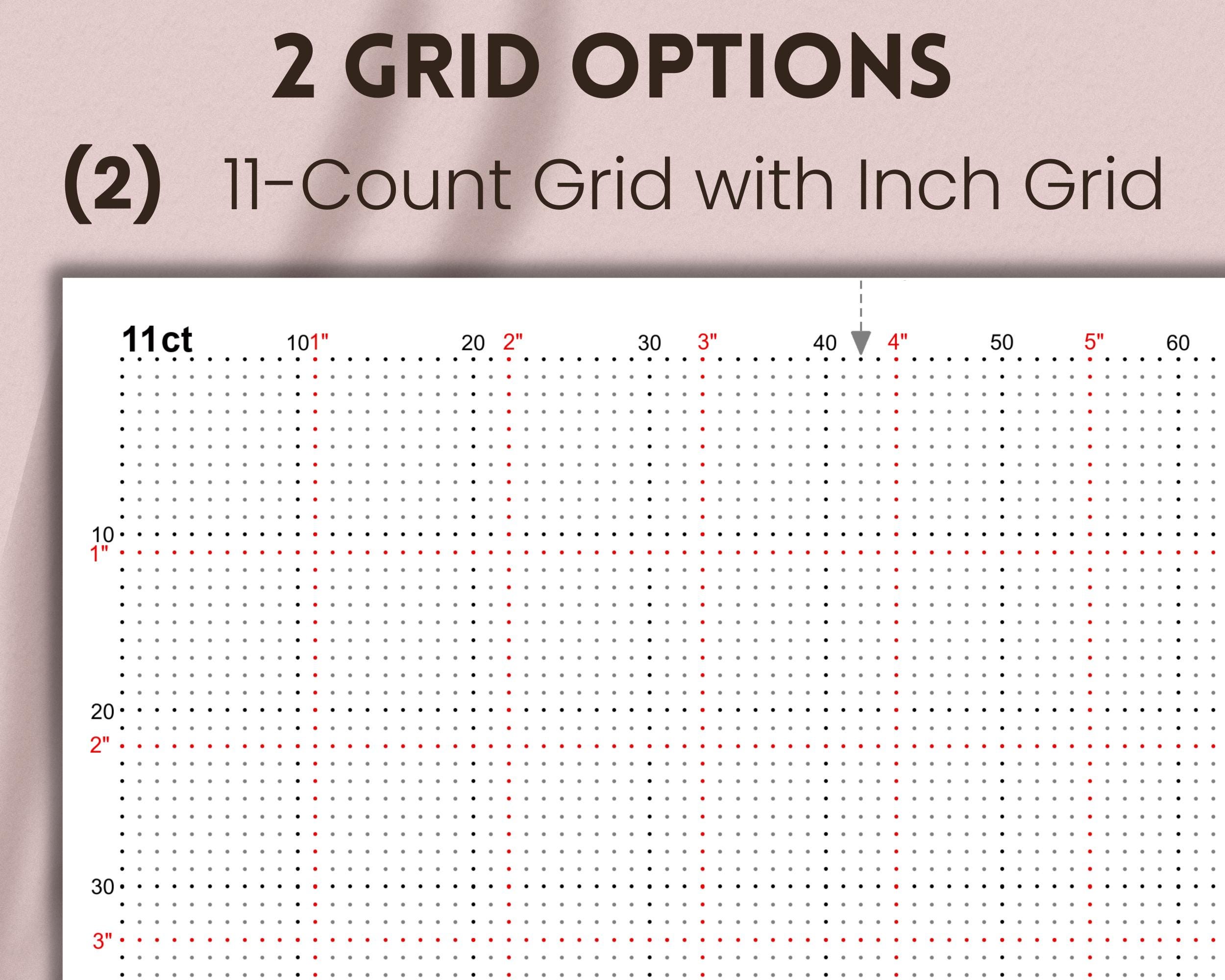 11-count Dot Grid Paper With Inch Grid (PDF, JPG, PNG) - Etsy