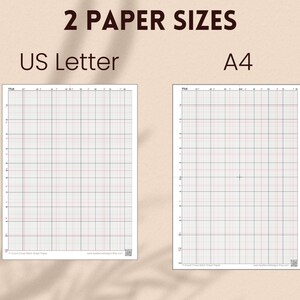 Pacchetto di carta millimetrata per punto croce con griglia in pollici PDF (11 13 14 16 18 20 pezzi) immagine 2