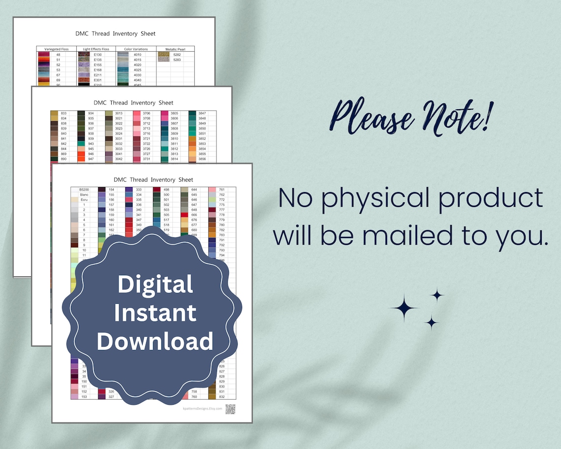 Dmc thread inventory sheet pdf printable cross stitch floss tracker