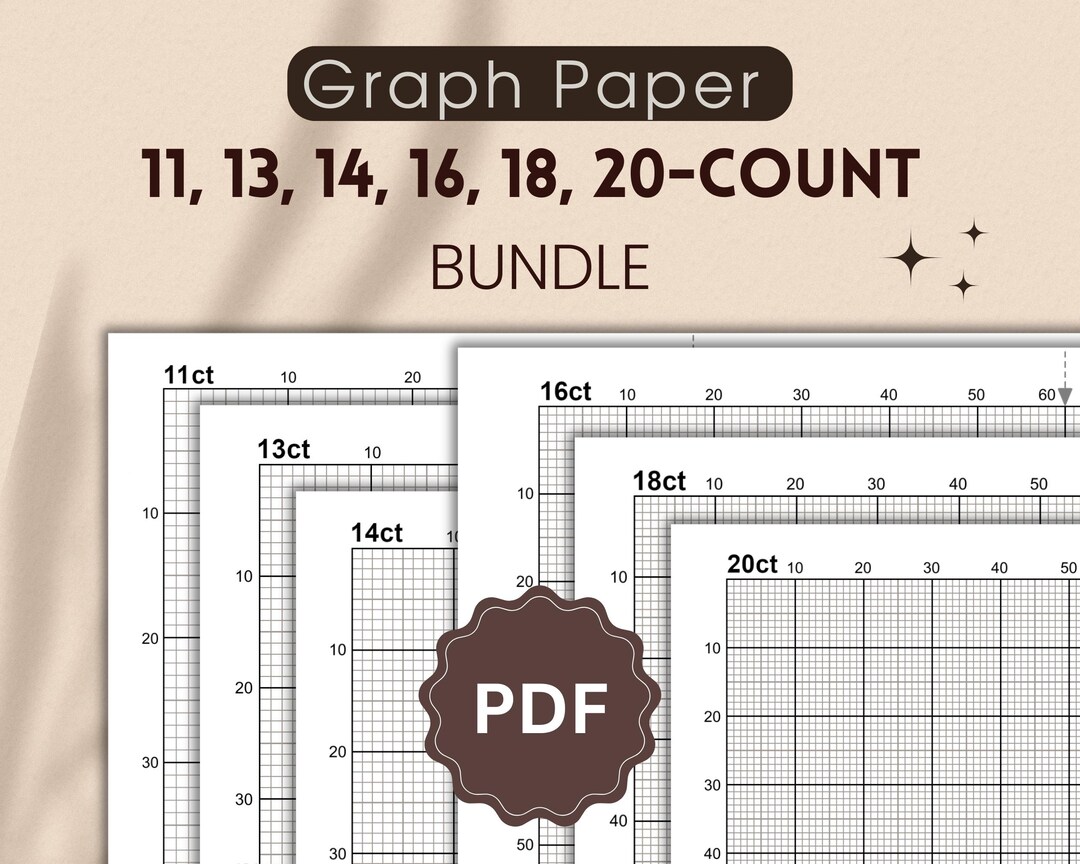 Graph Paper Bundle for Cross-stitch PDF (11 13 14 16 18 20-ct) - Etsy