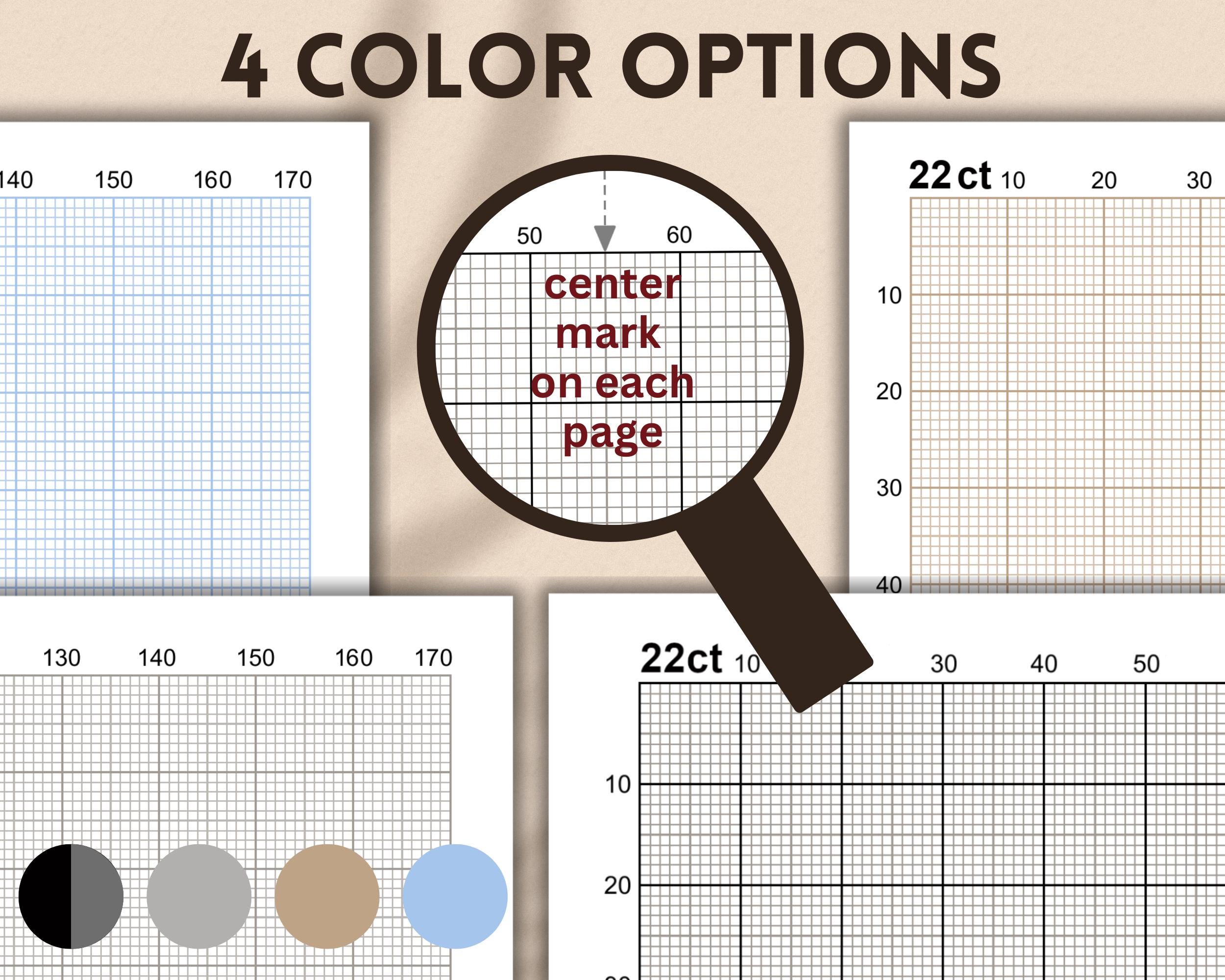 22-count Graph Paper With Inch Grid (PDF, JPG, PNG) - Etsy