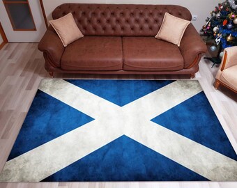 Scotland Rug, Scotland Flag Rug, Flag Home Decor, For Living Room, Area Rug, Cool Rug, Birthday Gift,Gift For Him Her,Popular Rug,Modern Rug